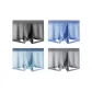Dark Gray+Light Gray Blue+Aqua Blue+Light Gray