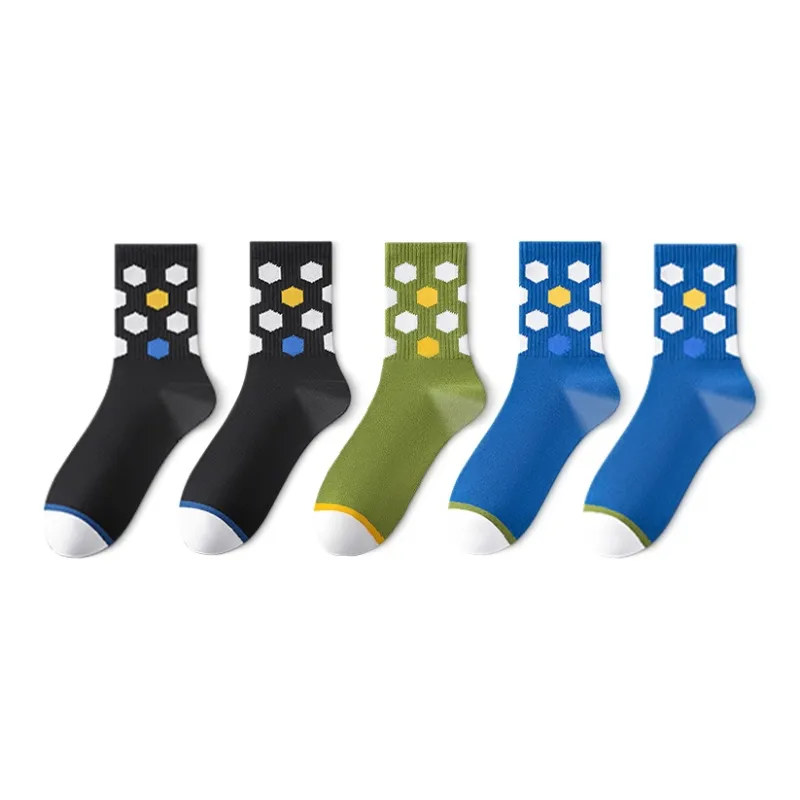 SALOATO Mid Calf Socks Men's 5 Pack-6