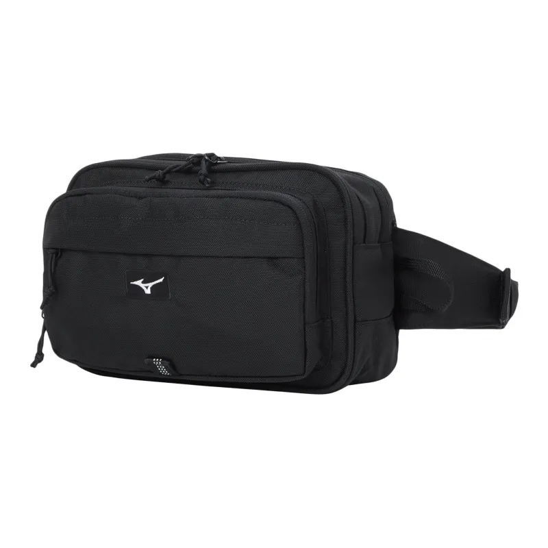 Mizuno Nylon Crossbody Bag, Fanny Pack Regular Unisex Black-1