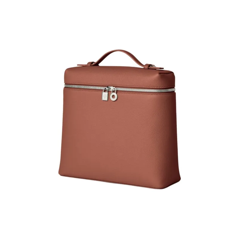Loro Piana Calfskin Backpack Women's Dark Brown-1