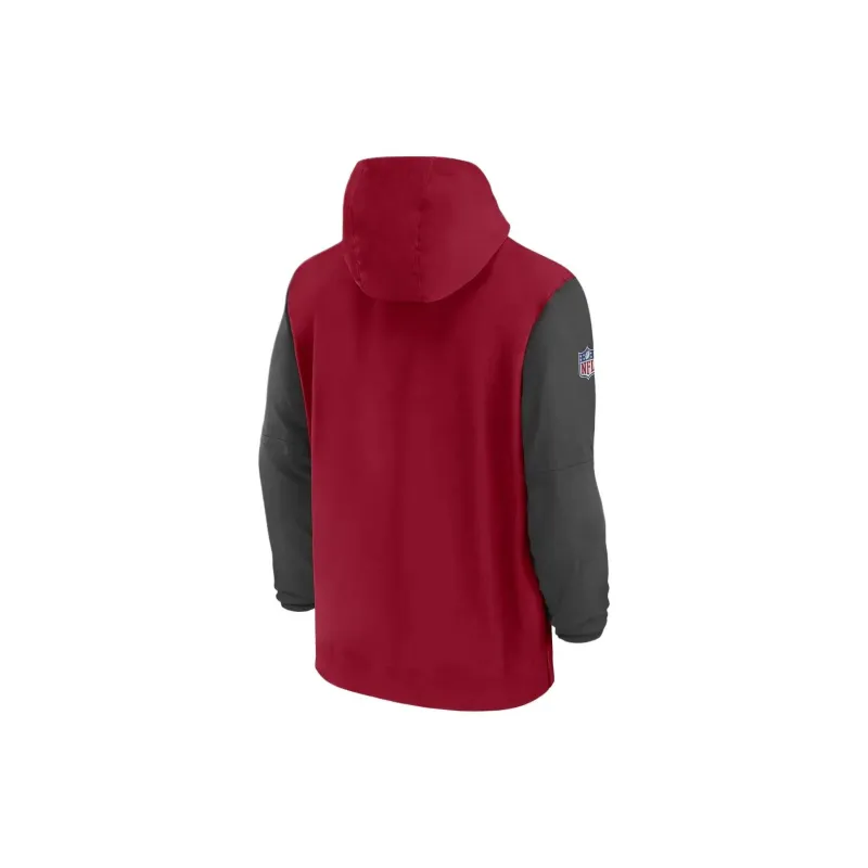 Nike Tampa Bay Buccaneers Sideline Pre Game Player Men's Nike Nfl 1/2 Zip Hooded Jacket-1