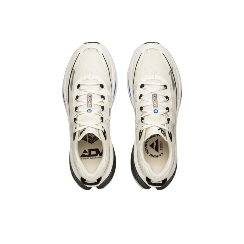 LiNing Dilu Cushioning, Slip Resistant, Abrasion Resistant, Rebound Low Top Running Shoes Men's Beige White Black-3