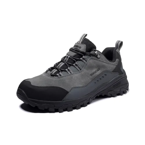 TOREAD Hiking / Trekking Shoes Men Low-Top Medium Gray/Black