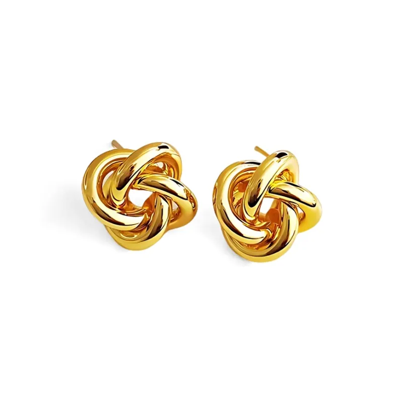 GUDS GAVE Copper Alloy Stud Earrings Women's-1