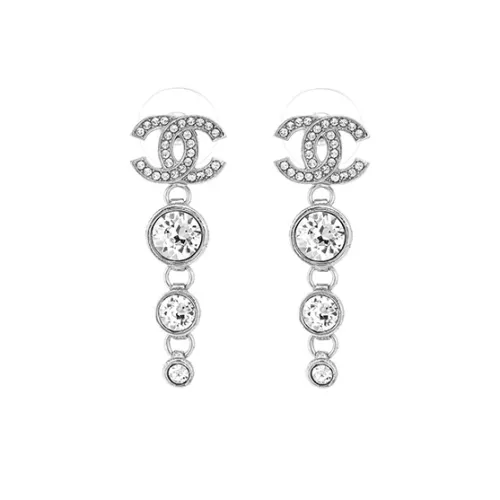 CHANEL Earrings Women's Silver