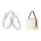 Mobius Loop Ring (1 Pair) 925 Sterling Silver Rhinestone-Embellished Edition+Box