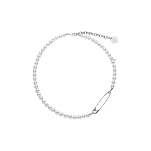 MIKIMOTO Necklaces Unisex Silver