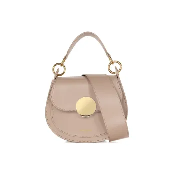 Le Parmentier Calfskin Saddle Bag Shoulder Bag Crossbody Bag Handbag Women's Nude