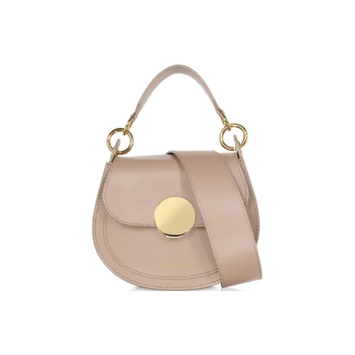 Le Parmentier Calfskin Saddle Bag Shoulder Bag Crossbody Bag Handbag Women's Nude