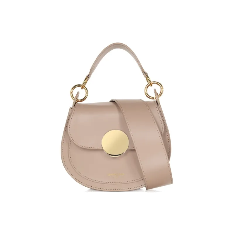Le Parmentier Calfskin Saddle Bag Shoulder Bag Crossbody Bag Handbag Women's Nude-3