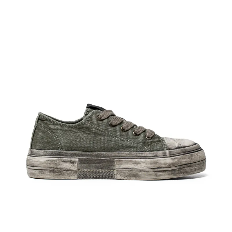 Mengsai Slip Resistant, Abrasion Resistant, Lightweight Low Top Canvas Shoes Men's Army Green-1