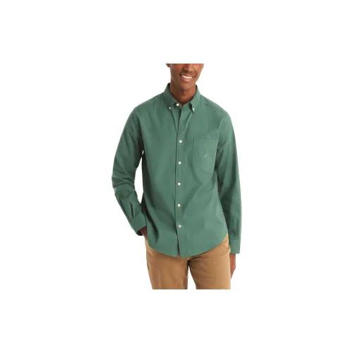 NAUTICA Shirts Men Rainforest Green