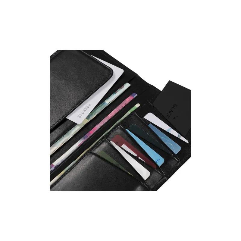BLACKHEAD Cow Leather Wallet Clutch Regular Unisex Black-2