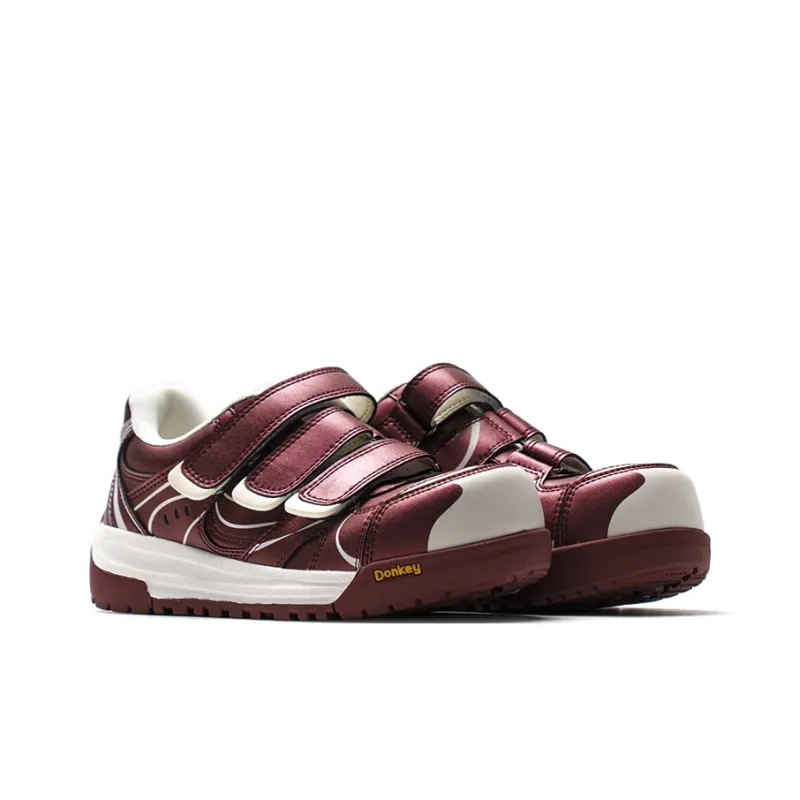 Mule Donkey Lightweight Height Increasing Low-Top Skateboard Shoes Unisex Burgundy Box Included-2