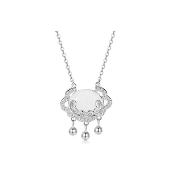 Best Wishes Chalcedony Jade Necklaces Unisex