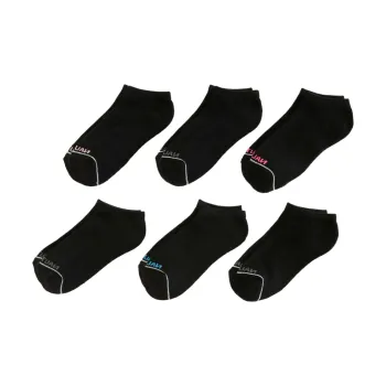 NAUTICA Lowcut Socks Ankle Socks Unisex 6 Pack Dove Black