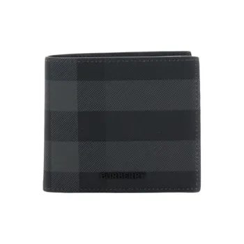 Burberry Thermoplastic Polyurethane Blended With Cotton Wallet Men's Black