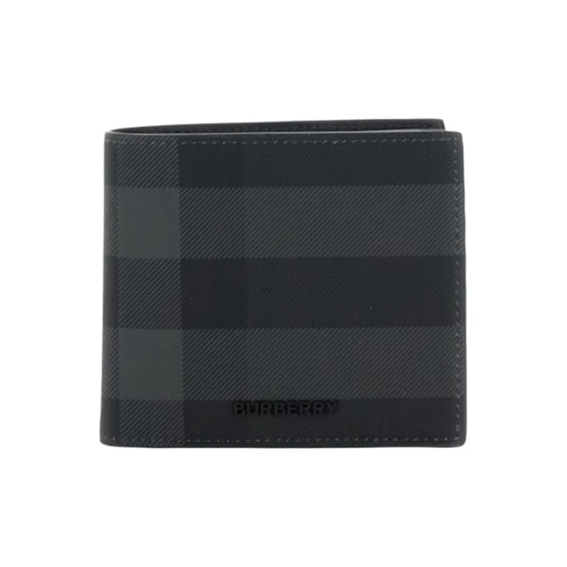 Burberry Thermoplastic Polyurethane Blended With Cotton Wallet Men's Black-0