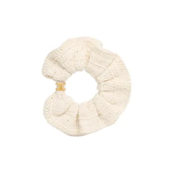 CELINE Scrunchy Crochet In Cotton And Brass With Gold Finish