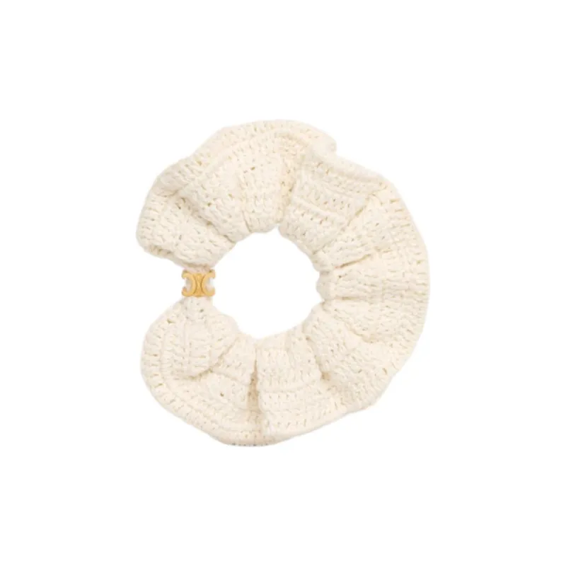 CELINE Scrunchy Crochet In Cotton And Brass With Gold Finish-0