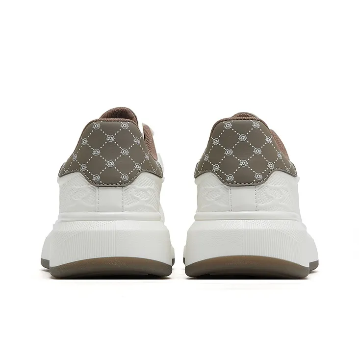 JOSINY Lightweight And Breathable Low Top Attractive And Versatile Skateboard Shoes, White Sneakers Unisex-3