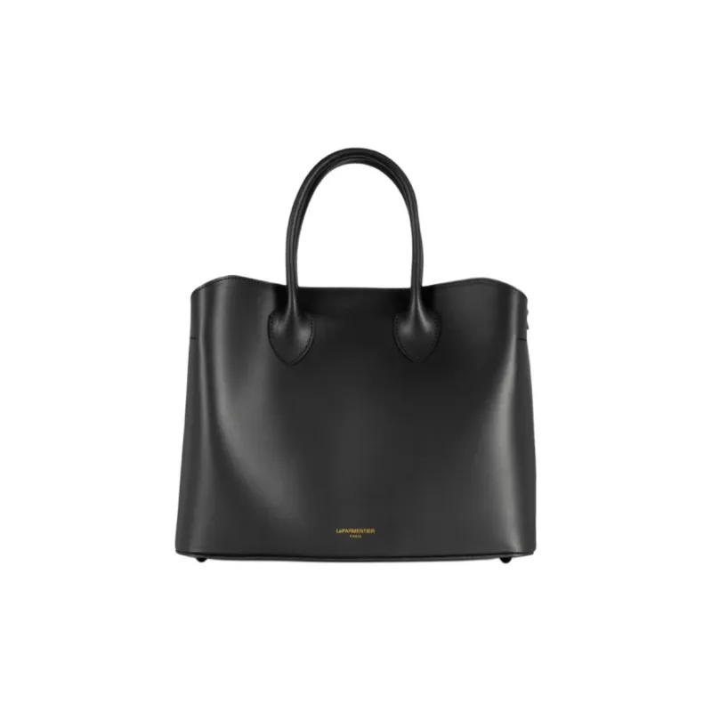 Le Parmentier Calfskin Tote Bag Shopping Bag Handbag Regular Women's Black-0