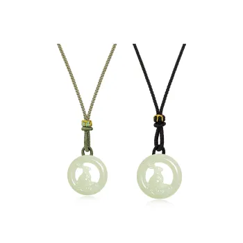 North Cain Hetian Jade Hetian Jade Pendants Unisex Pale Greenish-White Jade