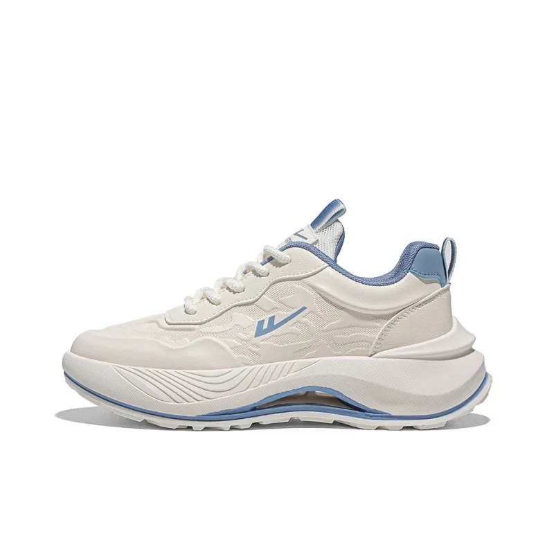 Warrior Wing Series Anti Slip Wear Resistant Low Top Casual Running Shoes Men's Beige Blue-0