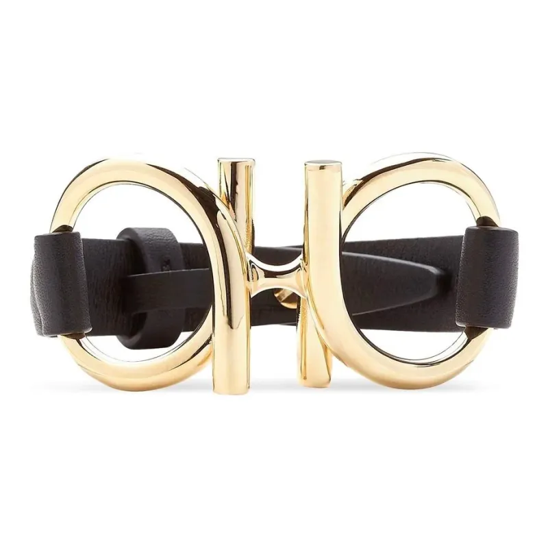 Ferragamo Gancini Leather Bracelet-0