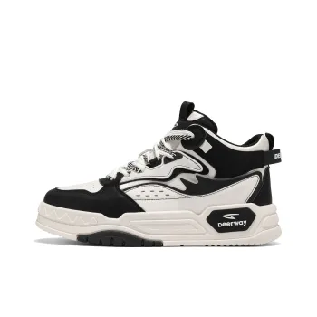 DEERWAY Warm Wear Resistant Lightweight Mid Top Height Increasing Stylish Skateboarding Shoes Men's