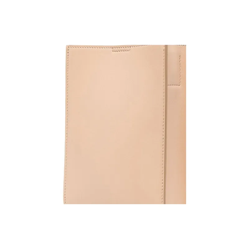 JIL SANDER Calfskin Messenger Bag Shoulder Bag Crossbody Bag Small Size Men's Beige-4