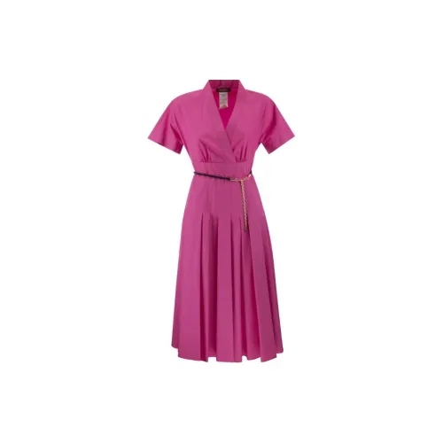 MaxMara Studio Short-Sleeved Dresses Women's Fuchsia