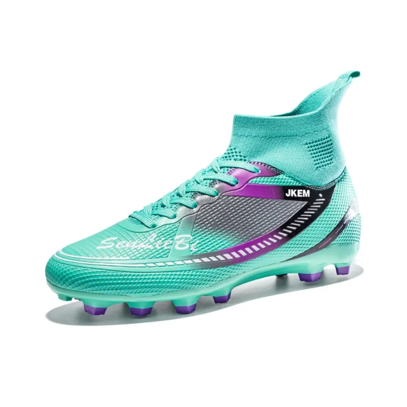 JKEM FG Rubber Long Studs Soft Ground Firm Ground Anti-Slip Wear-Resistant Soccer Shoes Unisex-11