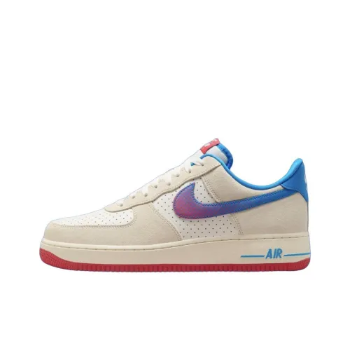 Nike Air Force 1 Skateboard Shoes Unisex Low-Top Beige/White/Blue