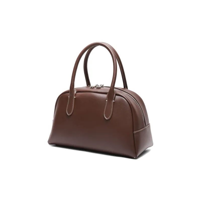 BELLE Cow Split Leather With Artificial Leather Handbag Regular Women's Coffee/Black-2