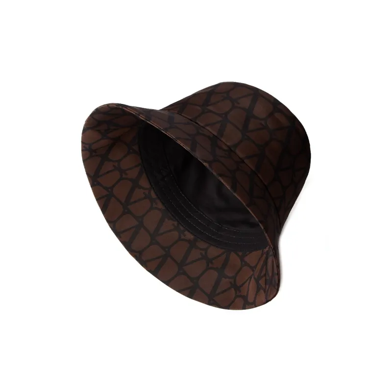 Valentino Bucket Hats Men Dark Coffee/Black-1
