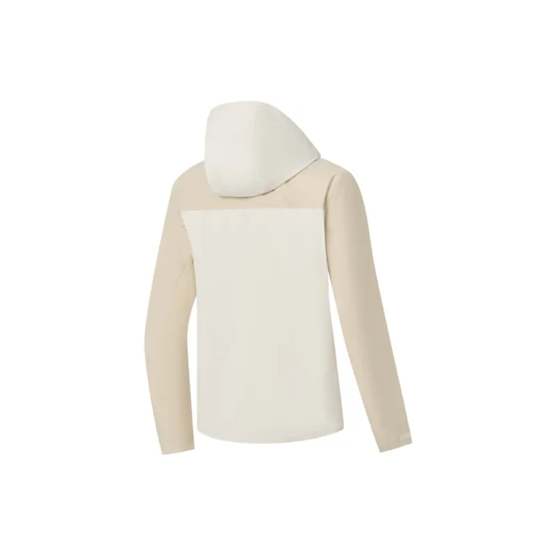 QIAODAN Mountain God Series Windbreaker Jackets Women's Cream White/Birch Wood-3