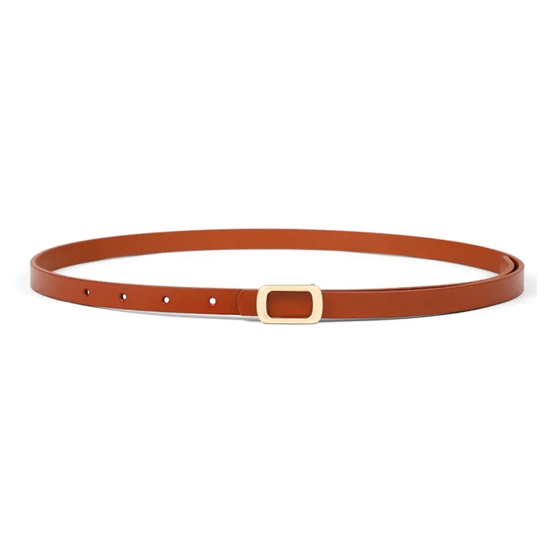 VINEY Cow Split Leather Leather Belts Women's Width 1.2cm-0