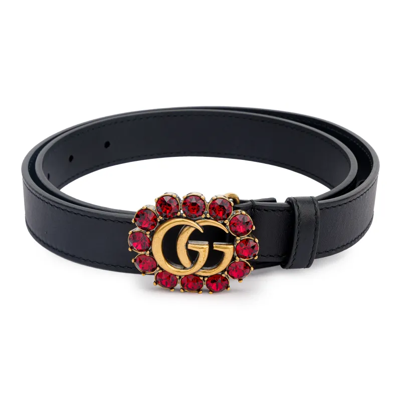GUCCI Leather Belts Women's Black-0