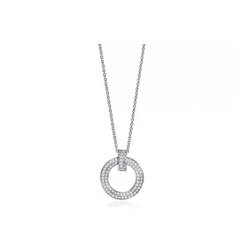 TIFFANY & CO. T 18K White Gold Necklaces Women's