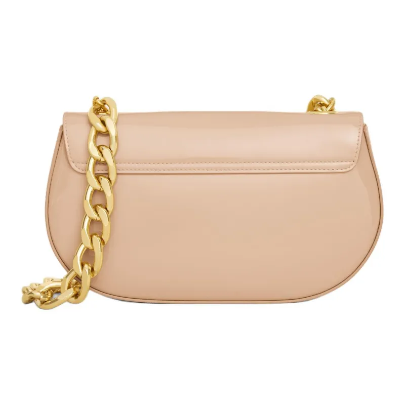 CELINE Besace Lacquered Finish Cow Leather Shoulder Bag, Crossbody Bag Women's Oat Beige-2