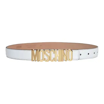 MOSCHINO Logo-embellished Leather Belt