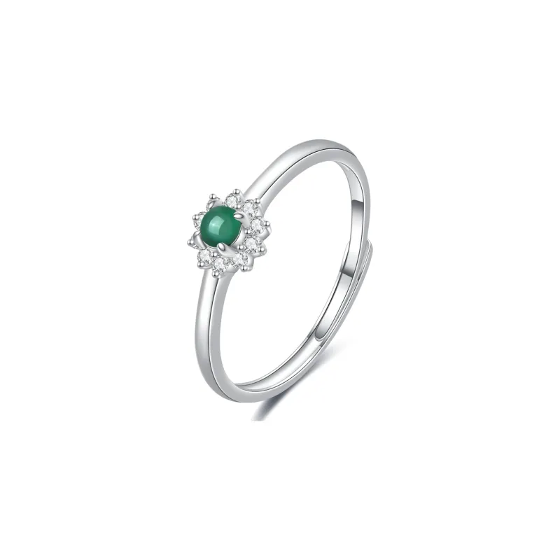 Emerald Dynasty Ice Type Jadeite Rings Women's-0