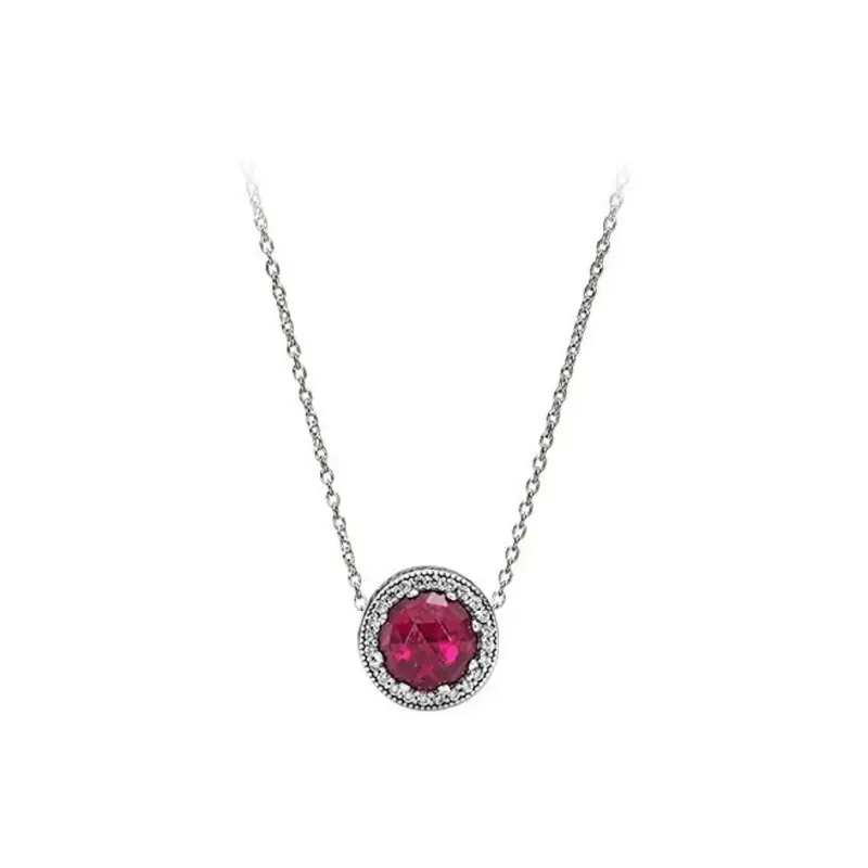 Pandora 925 Sterling Silver Necklaces Women's Multicolor-5