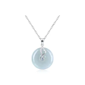Best Wishes Bean Type Jadeite Necklaces Unisex