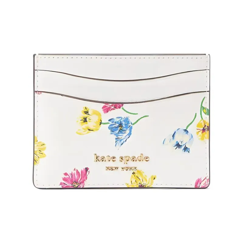 Kate Spade Artificial Leather Coin Purse Wallets Card Holders Women's White-0