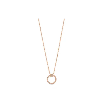 TIFFANY & CO. T 18K Rose Gold Necklaces Women's Rose Gold