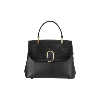 Le Parmentier Suede Bonded Leather Shoulder Bag Crossbody Bag Handbag Regular Women's Black