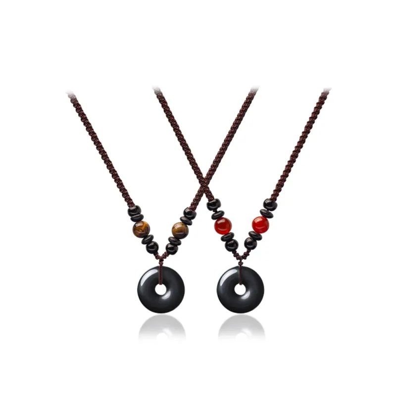 Teddy Bear Collection Obsidian Necklaces Unisex-5