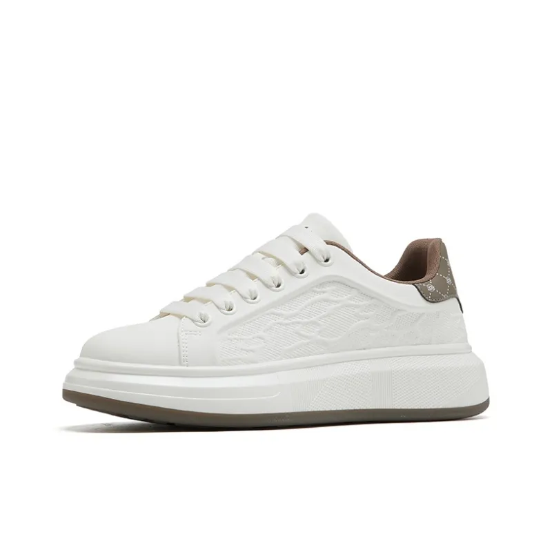 JOSINY Lightweight And Breathable Low Top Attractive And Versatile Skateboard Shoes, White Sneakers Unisex-1